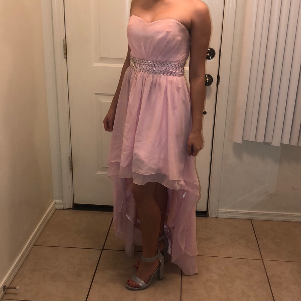 Baby Pink Highlow dress